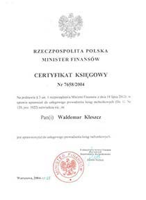 Krakus biuro rachunkowe certyfikat księgowy